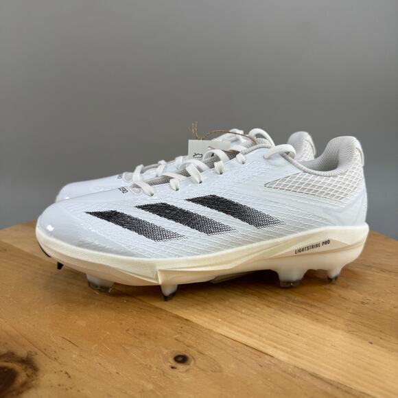 Adidas Adizero Electric TPU Men's Size 10.5 White Black Baseball Cleats IF8491 - Picture 3 of 8